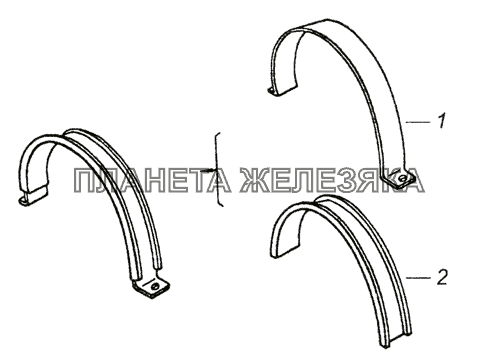 5320-1311086-30 Скоба верхняя КамАЗ-6520 (Euro-2, 3)